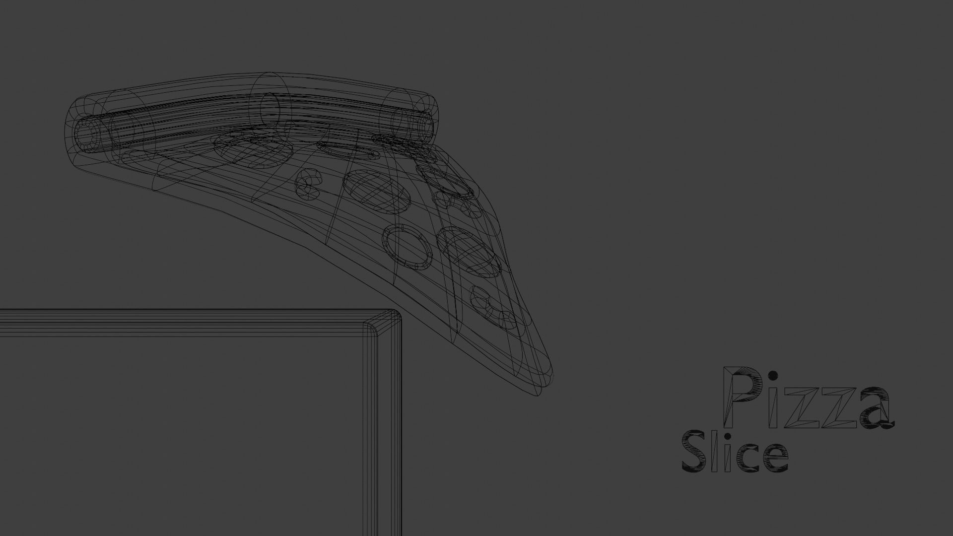 pizza slice illustration 3d model obj fbx stl blend